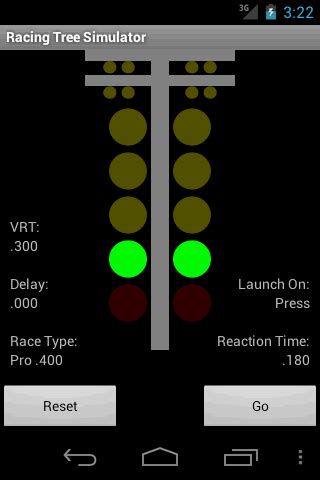 drag racing reaction time test|NHRA Drag Race Tree simulator .